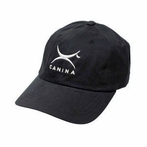 Canina embroidered logo dad hat / cap in peached black