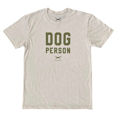 Canina "Dog Person" Statement t-shirt in sand / tan