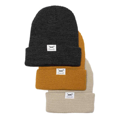 Canina waffle beanies with label