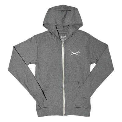 Canina Sactown lightweight zip-up hoodie sweatshirt in gray